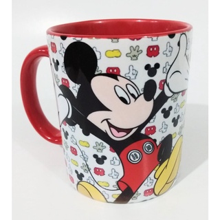 Caneca Personalizada Cerâmica Mickey Mouse alça vermelha
