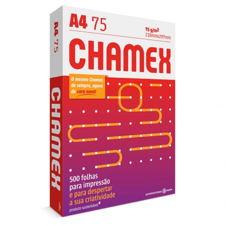 Papel Sulfite A4 75g - 210x297 - Chamex - 500 folhas