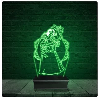Luminária Abajur Acrílico Led - Branca de neve 01