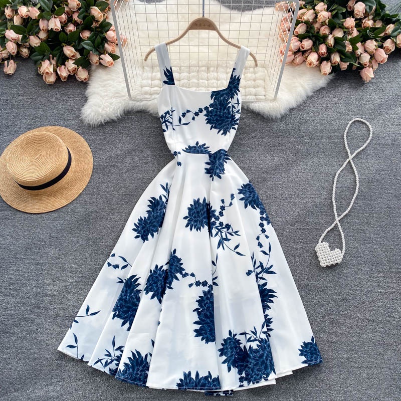 VESTIDO MIDI ALÇA ROMANTIC MODA VERÃO 2023