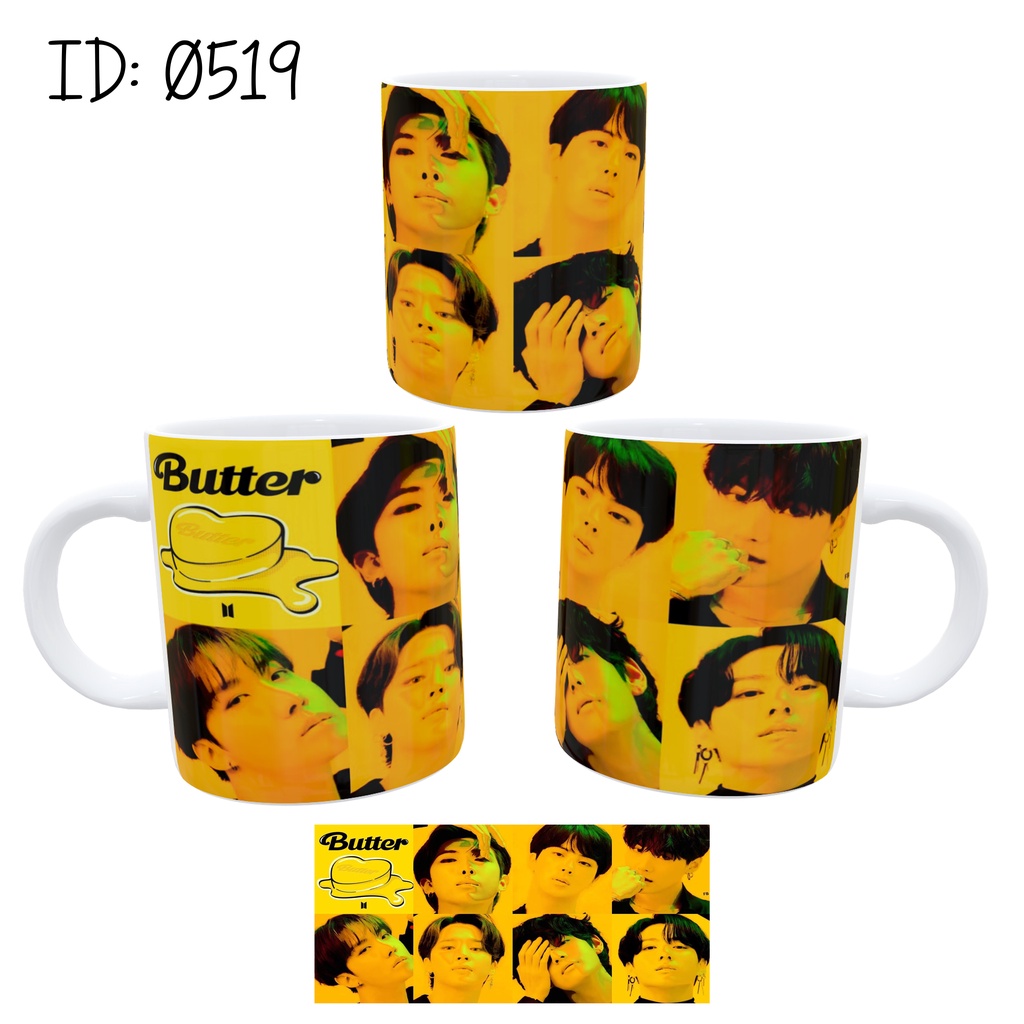 Caneca Bts Butter K Pop Kpop Rm Jin Suga J Hope Jimin V Jungkook Id0519 Shopee Brasil 4254