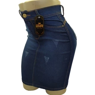 Saia Jeans Feminina Moda Evagelica Ate o Joeho