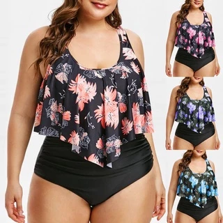 (Anil) Conjunto De Biquíni Feminino Cintura Alta Plus Size/Roupa De Praia