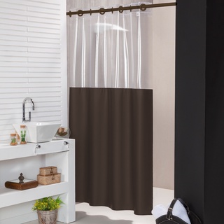 Cortina para Box de Banheiro Antimofo Com Visor 100%PVC