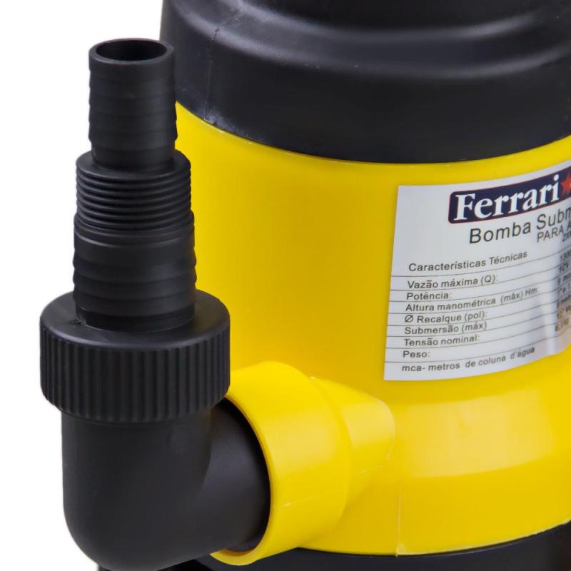Bomba Submersível 1,0 CV para Água Suja Zxw750-A Premium FERRARI