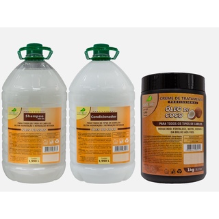 OLEO DE COCO SHAMPOO 1,990 L + CONDICIONADOR 1,990 L + CREME 1 KG