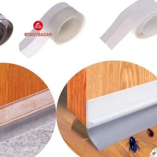 Fita Veda Fresta de Porta Transparente 1,8m x 4,5cm cm Janela Pivotante Blindex Portão