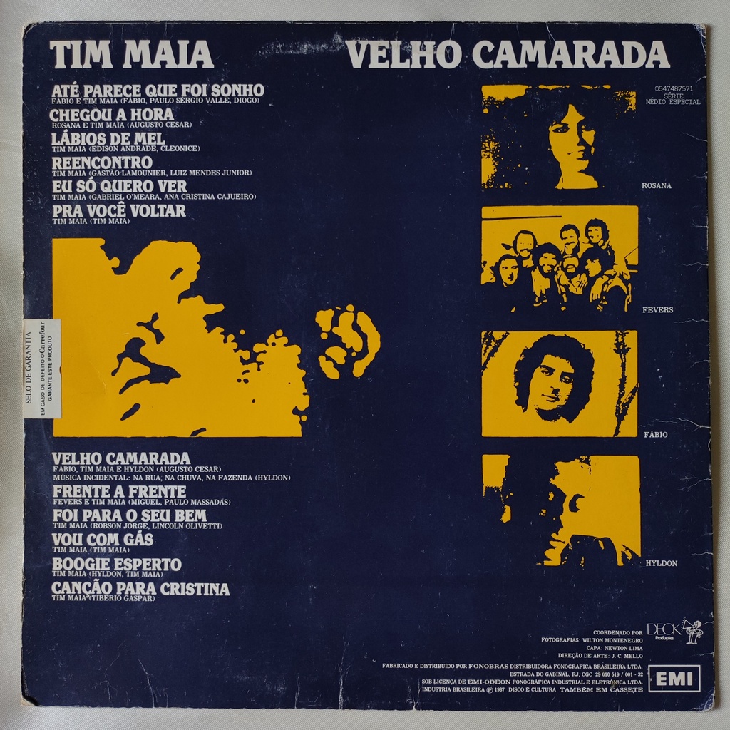 Disco De Vinil Lp - Tim Maia – Velho Camarada (1987) | Shopee Brasil
