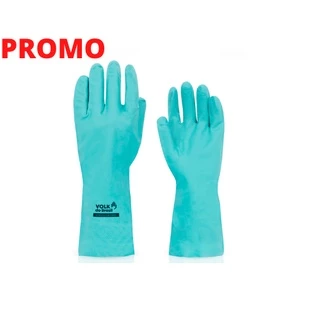 Luva Nitrilica Verde Com Forro Louça Cozinha Produto Quimico Antialergica