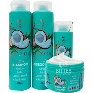 Kit Coco Oil Nutrição e Brilho Hábito Brasil
