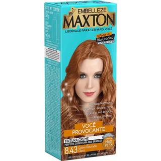 Tinta de cabelo maxton ruiva +provocante acobreado 8.43