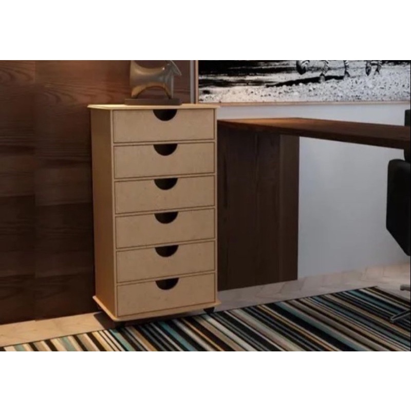 Organizador Gaveteiro De 6 Gavetas