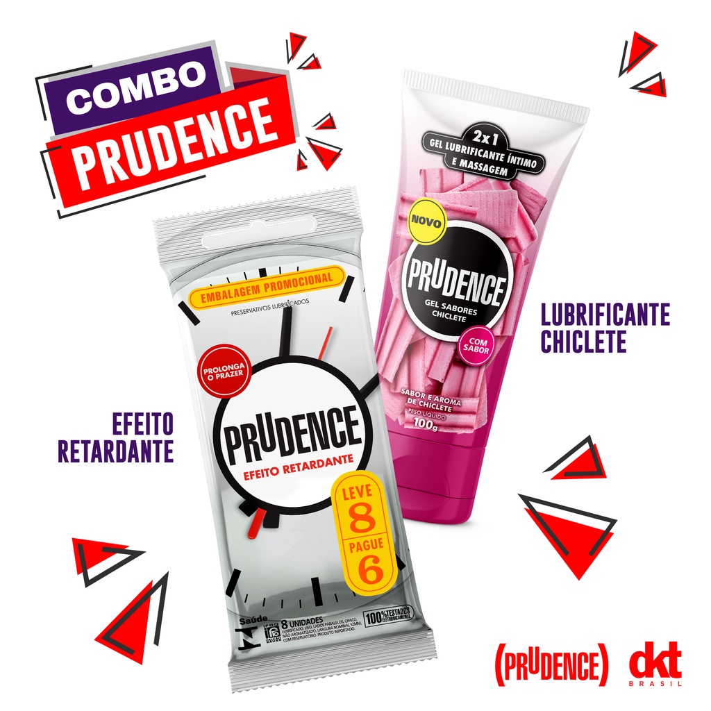 Kit Preservativo Prudence Efeito Retardante Com 8 Unidades