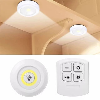 Kit 3 Lâmpada Luminária Controle Remoto Led Spot Sem Fio
