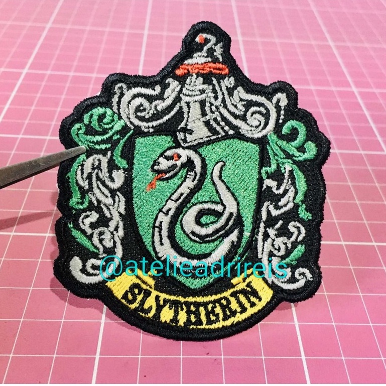 Patch Bordado Hp/ Brasão/ Slytherin/sonserina Termocolante | Shopee Brasil