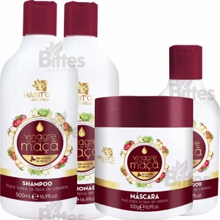 KIT VINAGRE CAPILAR DE MAÇÃ HÁBITO COSMÉTICOS
