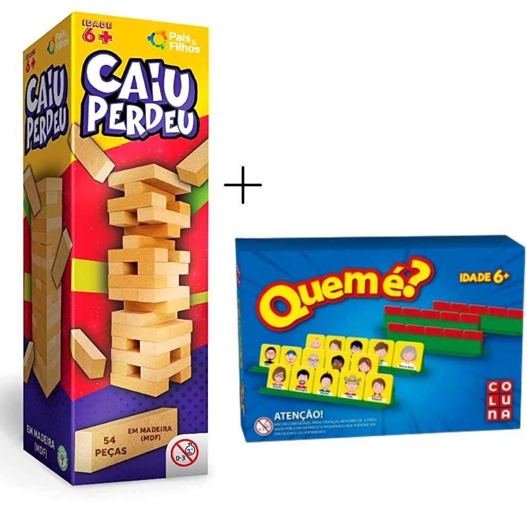 Jogo Quem é ( Estilo cara a cara) + O Equilibrista Maluco+ Mimica+ Ludo- 04  Jogos Divertidos