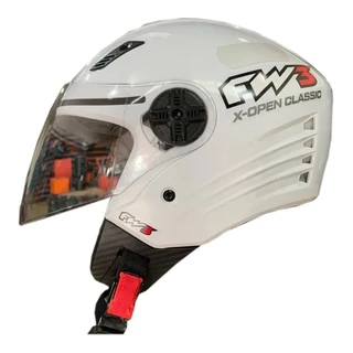 Capacete Aberto P/ Moto Fw3 Viseira Cristal X Open Inmetro