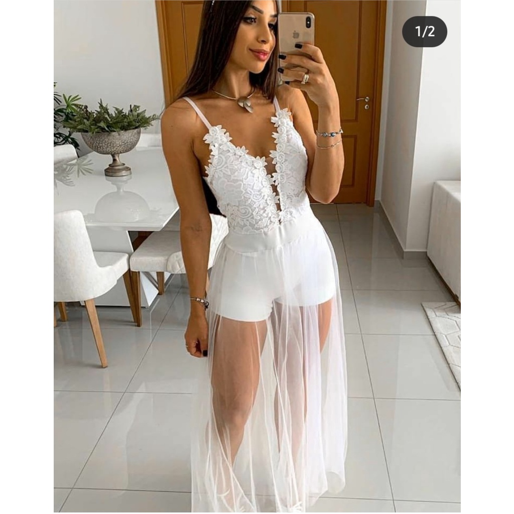 vestido Tule ano novo ropa femenina