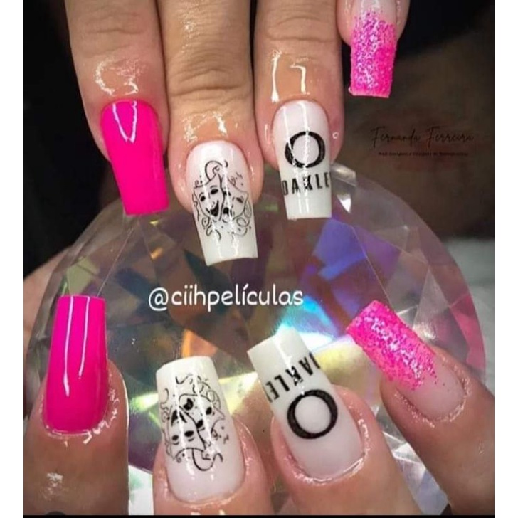 Adesivos de unhas mini cartelão barbie 2.0