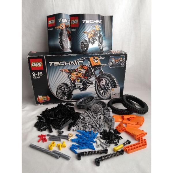 Lego 42007 Technic Motocross Riding Cicle completo usado