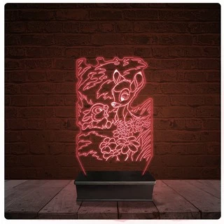 Abajur Luminária Acrílico Led - Bambi 02