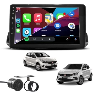 Multimidia Fiat Cronos e Argo Carplay Android Auto 9 Polegadas - Black Piano