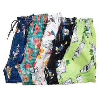 1 Short da Moda Praia em Tectel Floral Animes e Bebidas
