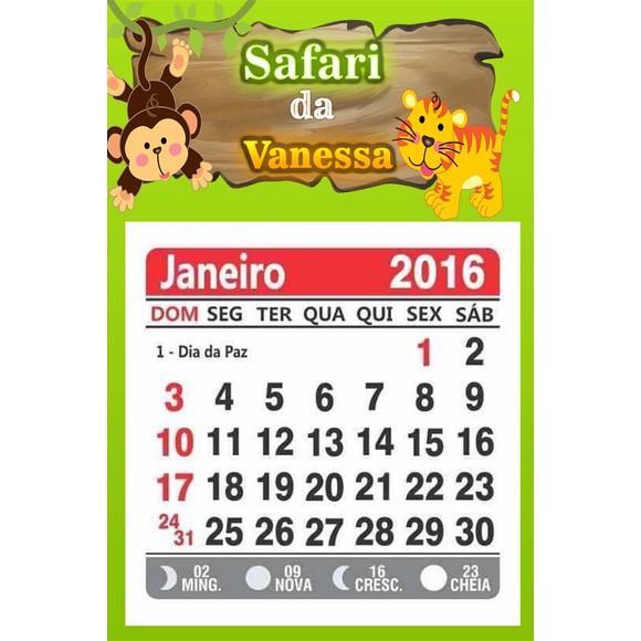 Calendário com ano vigente 2024 10 unidades personalizado | Shopee Brasil
