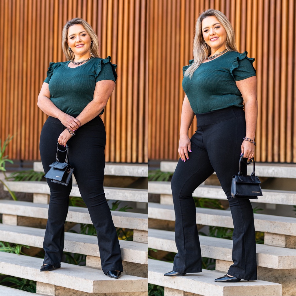 A elegância da Calça Plus Size Flare: Confira!