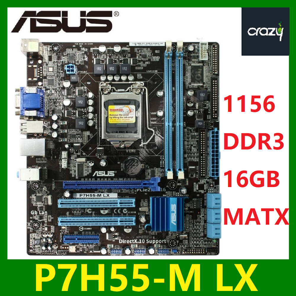 ASUS P7H55-M LX H55 original desktop second-hand motherboard LGA