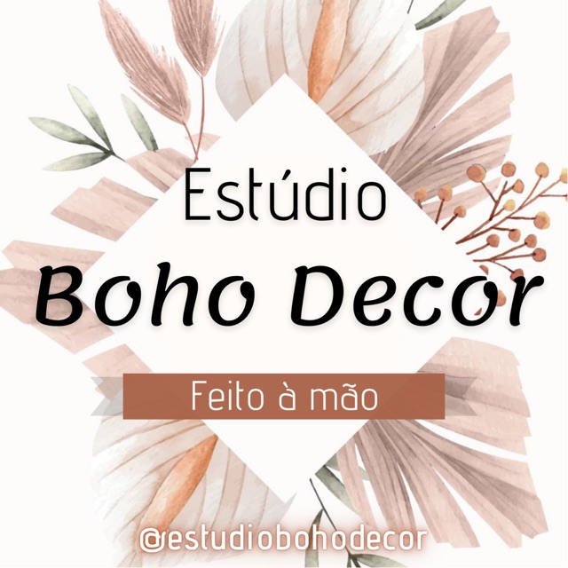 Vaso decorativo com macramê em sisal / estilo rústico boho