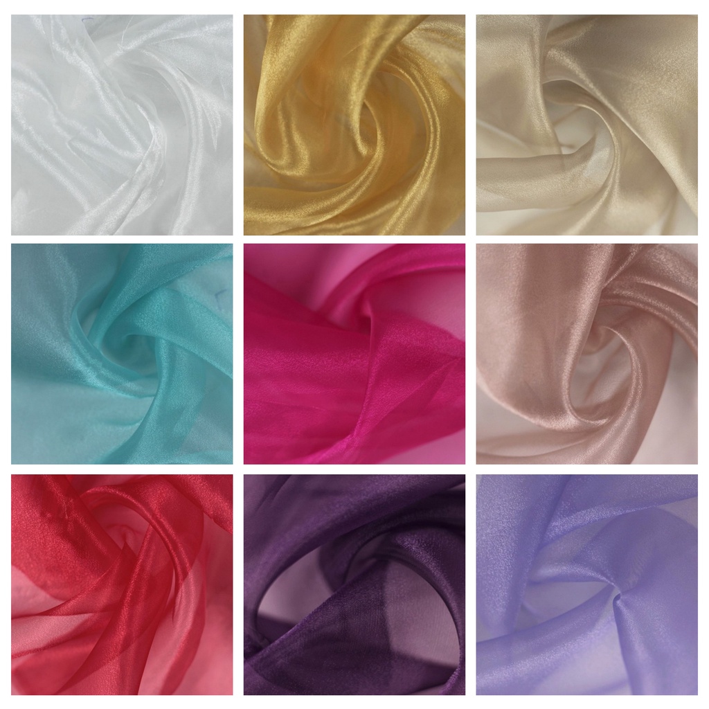 Tecido Organza Cristal 100% Poliester ( 1m x 1.50m ) | Shopee Brasil