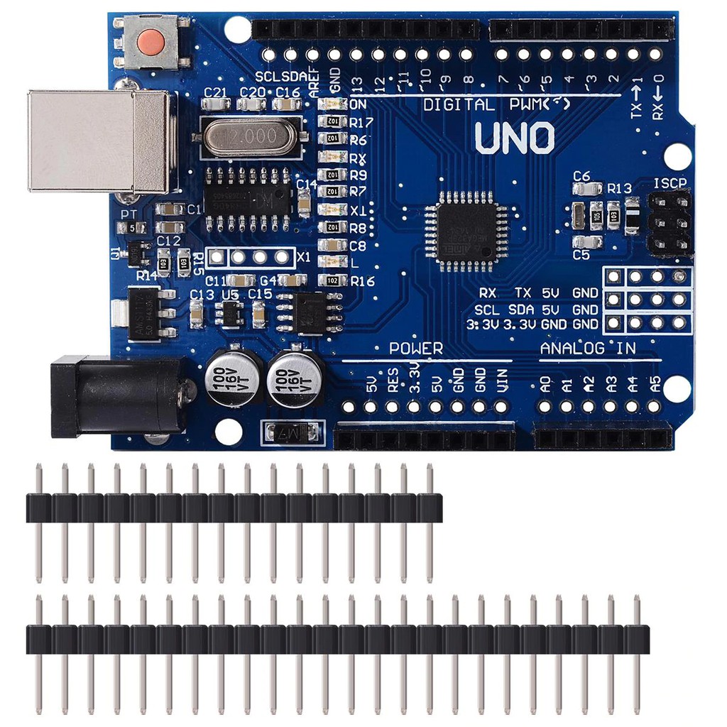 Placa Arduino Uno R3 Atmega 328 Smd + Barra De Pinos Shopee Brasil