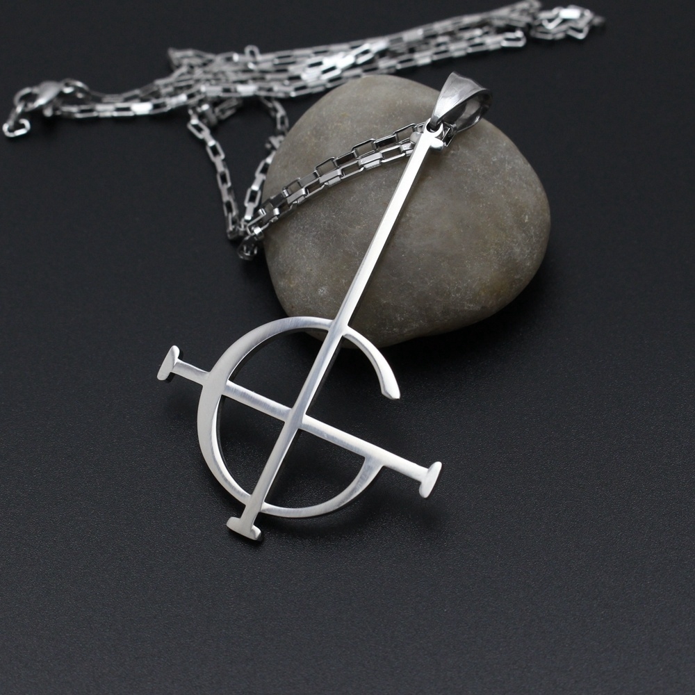 Ghost B.C. Colar Com Pingente De Símbolo Dos Merch Para Masculino De Aço Inoxidável | Ghost B.C. Nameless Ghoul Necklace Stainless Steel Men Pendant Merch Logo Symbol
