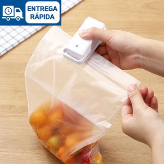 Mini Seladora Manual Portátil de plástico para embalagem de Alimentos | Shopee Brasil