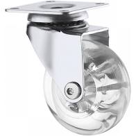 Rodinha de Silicone em Gel Cromoada 50mm para Móveis