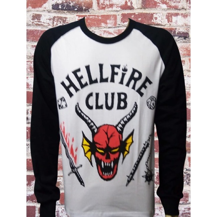 camiseta manga longa stranger things heel fire club