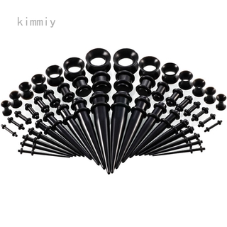 Kimmiy 50 Pcs Kit De Estica O De Orelha Acr Lico Cônicos E Plugs Alargadores De Conjunto De Silicone Expansor