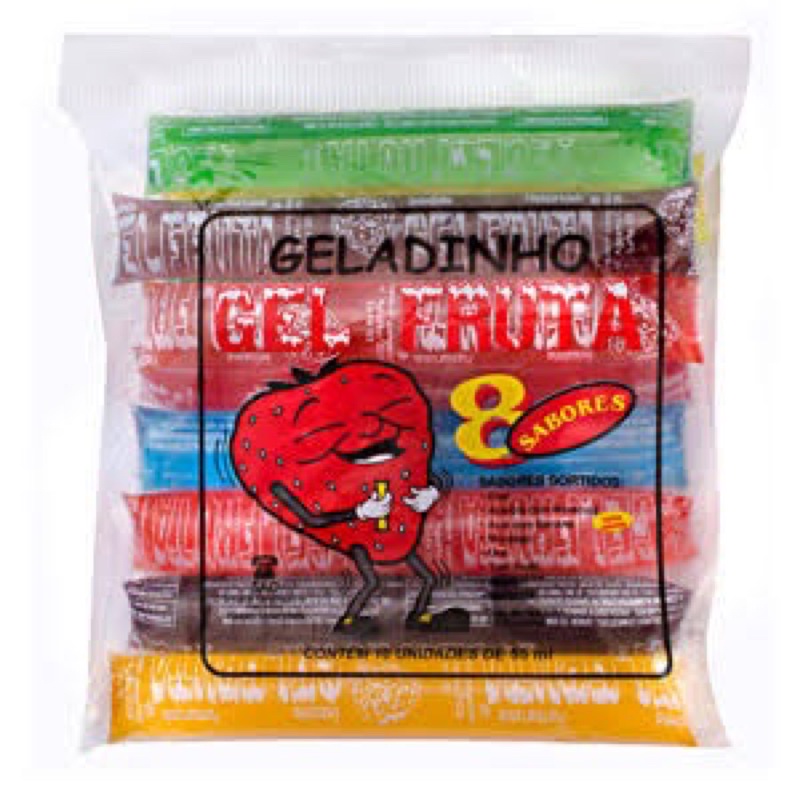 GELADINHO GEL FRUTA C/ 40 unidades 55ml cada