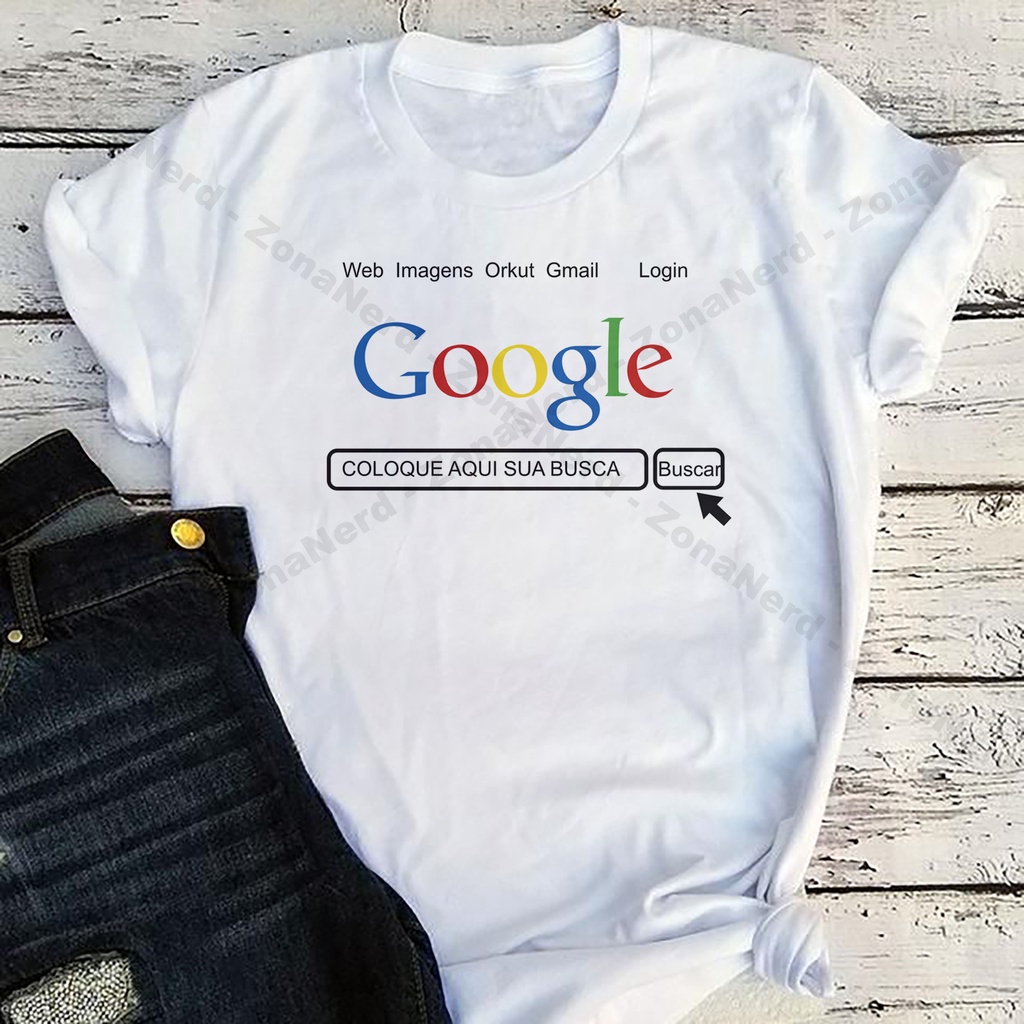 Camiseta Branca Chrome Dino Game Jogo Google Internet