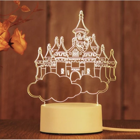 Luminária de Mesa de LED 3D Criativa Luz Noturna Decorativa