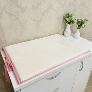 Trocador Plastificado de Nenem Com Amarras Palha e Branco -  Reto - Oferta - Bebe - Atenas em Oferta na Shopee