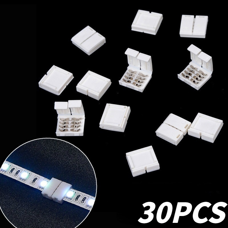 30Pcs Conector De Fita LED De 4 Pinos De 10mm Para Conexão De Ângulo Reto 10mm 5050 SMD RGB RGBW WS2812