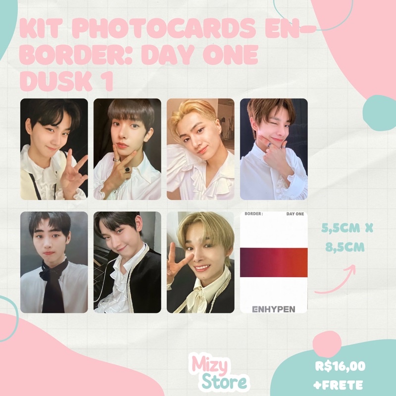 Kit Photocards Enhypen Border Day One Dusk 1 Kpop Shopee Brasil