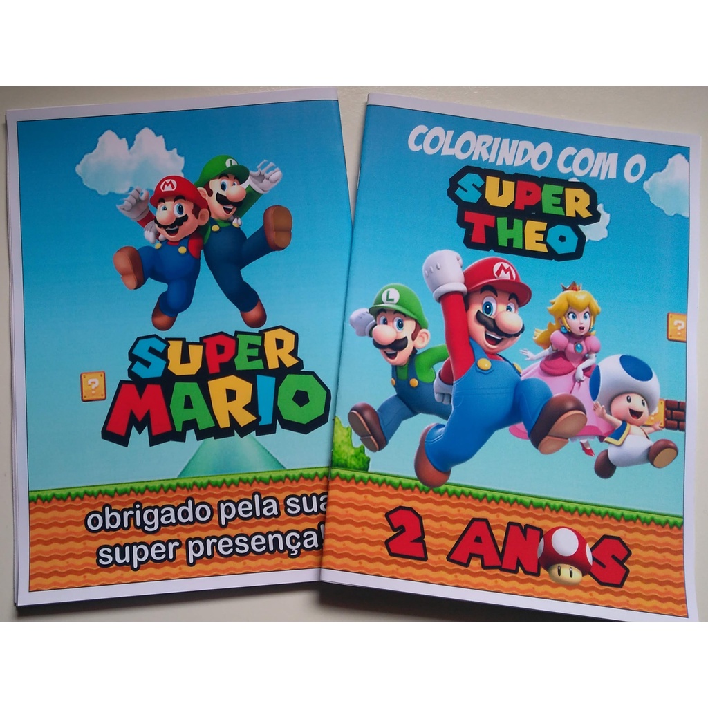 Kit 50 Desenhos Para Colorir super Mario Bros Envio Imediato - Mario Brós -  Kit de Colorir - Magazine Luiza