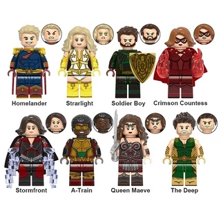O Menino Homelander Starlight Soldier Crimson Condessa A-Train Deep Super Heroes Building Blocks Figuras Para Brinquedos Infantis X0337