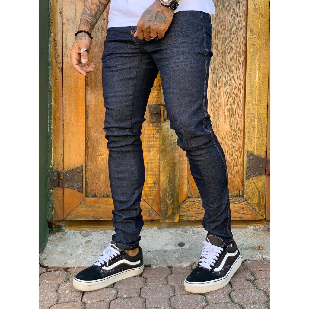 Calça masculina hot sale jeans escura