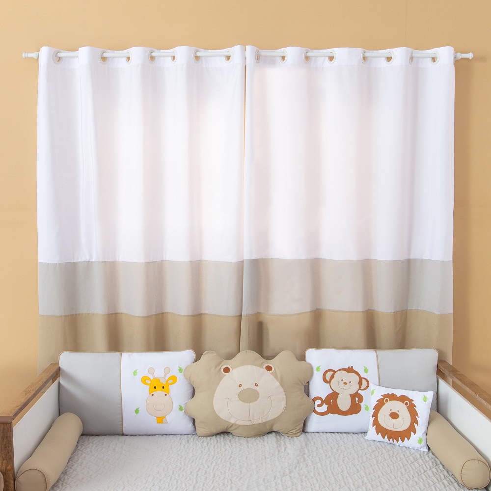 Cortina Quarto De Bebê Safari | Shopee Brasil