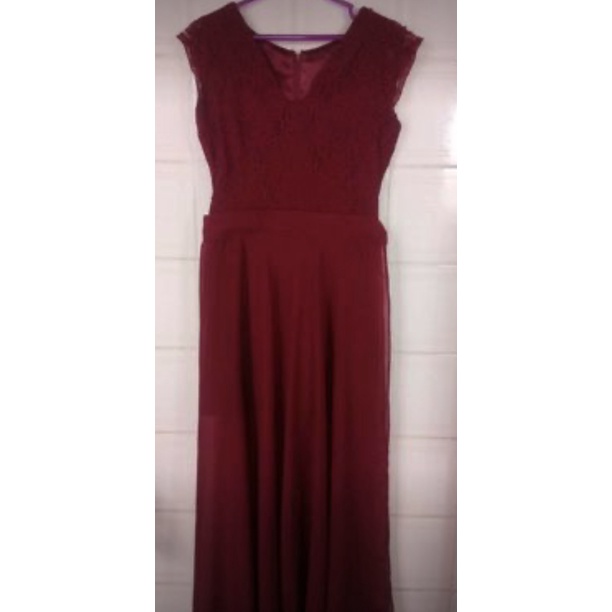 Vestido de Festa na cor Marsala tamanho M